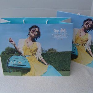 NEW AUTHENTIC LOT OF 3 AUTHENTIC COACH COLLECTIBLE SHOPPING BAGS